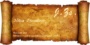 Jóba Zsombor névjegykártya