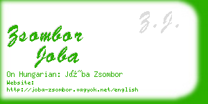 zsombor joba business card
